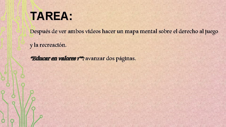 TAREA: Después de ver ambos videos hacer un mapa mental sobre el derecho al