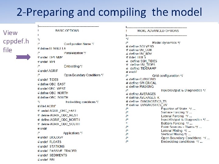 2 -Preparing and compiling the model View cppdef. h file 40 2 -Preparing and compiling the model View cppdef. h file 40