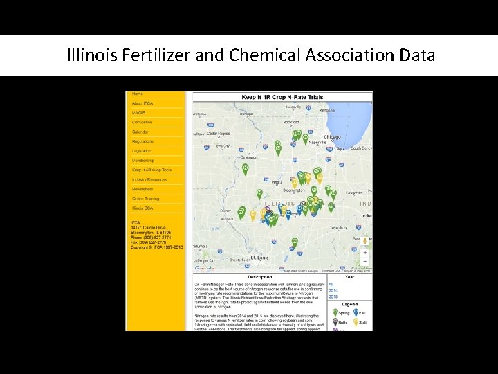 Illinois Fertilizer and Chemical Association Data 