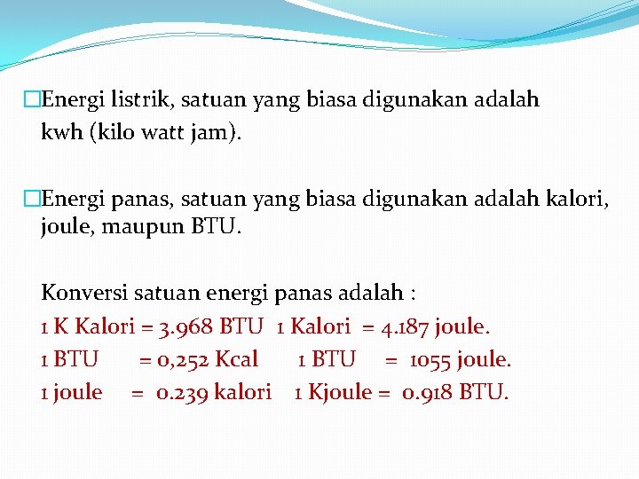 Satuan energi listrik