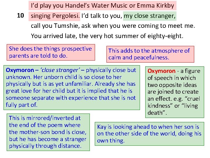 I’d play you Handel’s Water Music or Emma Kirkby 10 singing Pergolesi. I’d talk I’d play you Handel’s Water Music or Emma Kirkby 10 singing Pergolesi. I’d talk