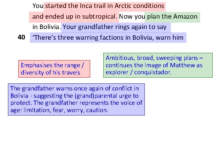You started the Inca trail in Arctic conditions and ended up in subtropical. Now You started the Inca trail in Arctic conditions and ended up in subtropical. Now