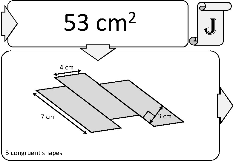 53 2 cm j 4 cm 7 cm 3 congruent shapes 3 cm 