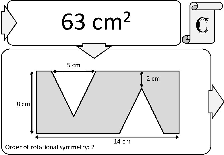 63 2 cm c 5 cm 2 cm 8 cm Order of rotational symmetry: