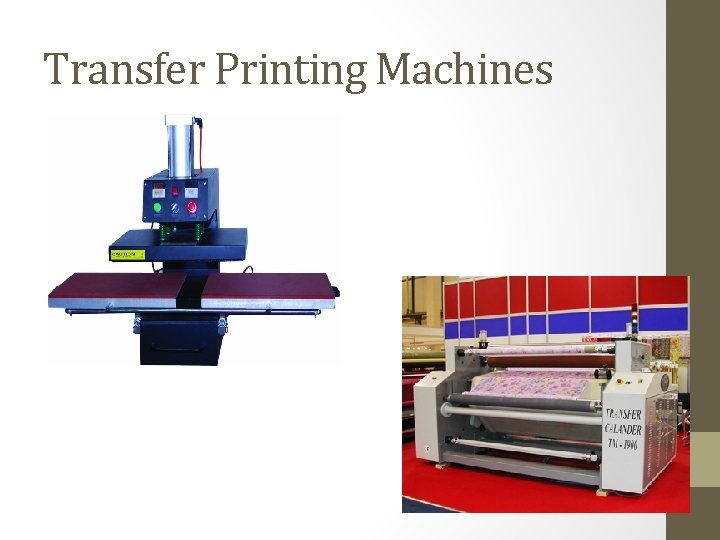 Transfer Printing Machines 