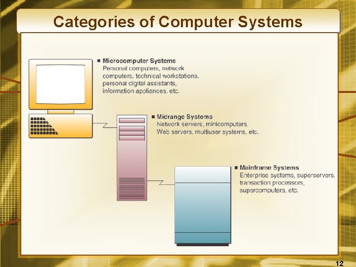Categories of Computer Systems 12 