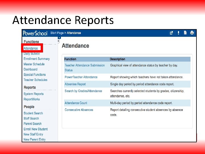 Attendance Reports 