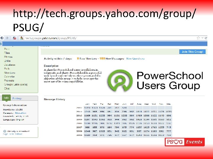 http: //tech. groups. yahoo. com/group/ PSUG/ 