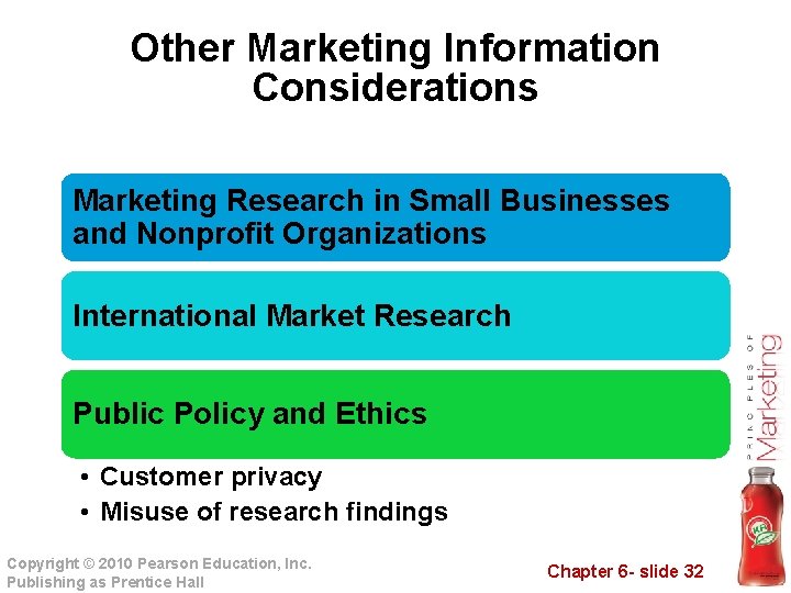 Other Marketing Information Considerations Marketing Research in Small Businesses and Nonprofit Organizations International Market