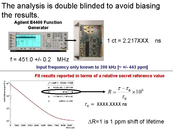 The analysis is double blinded to avoid biasing the results. Agilent E 4400 Function