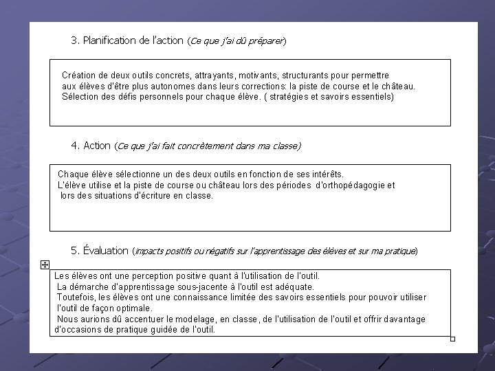  • Création d’un concret, attrayant, structurant Création de deux outilsoutil concrets, attrayants, motivant,