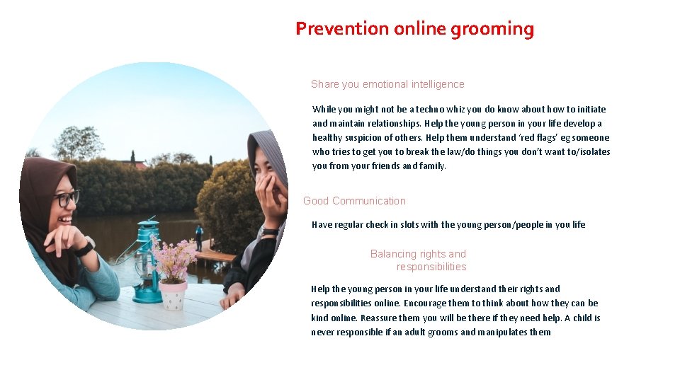 Prevention online grooming Share you emotional intelligence While you might not be a techno