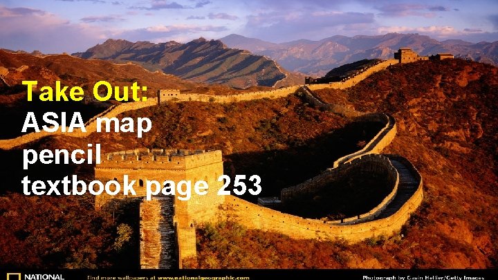 Take Out: ASIA map pencil textbook page 253 