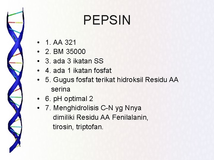 PEPSIN • • • 1. AA 321 2. BM 35000 3. ada 3 ikatan
