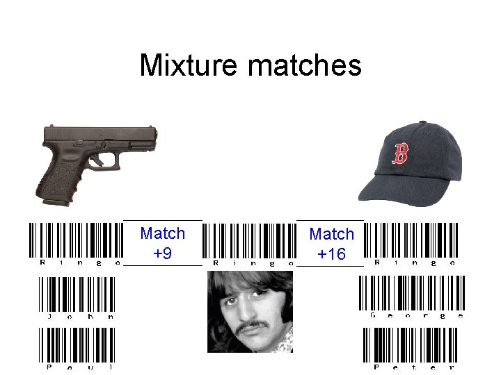 Mixture matches Match +9 Match +16 