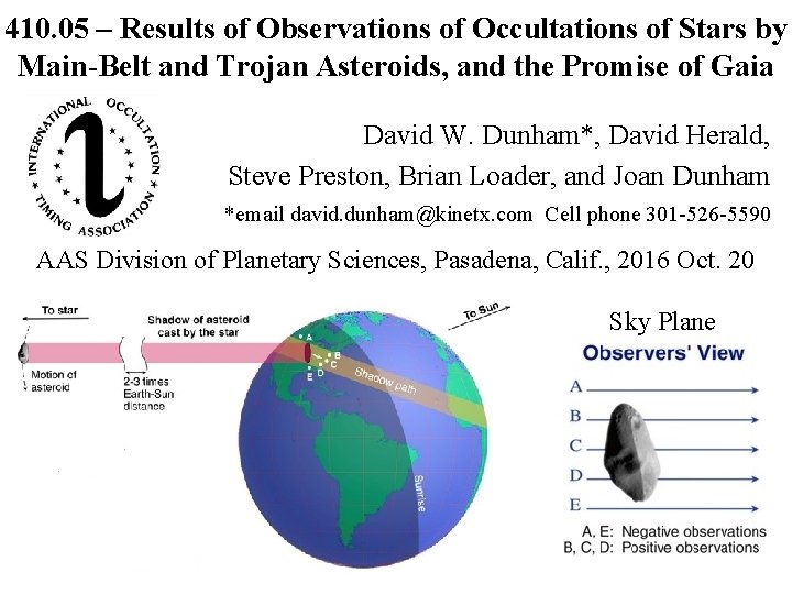 410. 05 – Results of Observations of Occultations of Stars by Main-Belt and Trojan