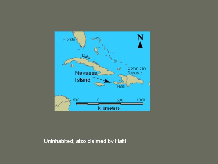 Uninhabited; also claimed by Haiti 