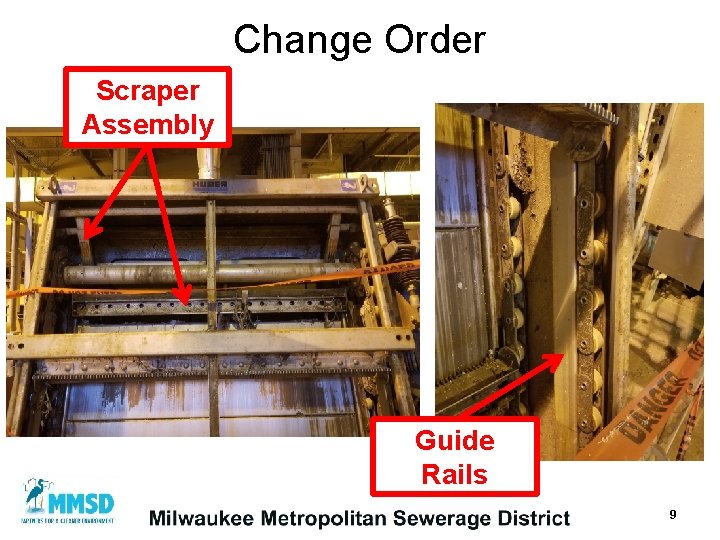 Change Order Scraper Assembly Guide Rails 9 