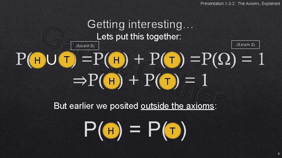 Presentation 1 -2 -2: The Axioms, Explained Gar rett Ord ner Getting interesting… Lets Presentation 1 -2 -2: The Axioms, Explained Gar rett Ord ner Getting interesting… Lets