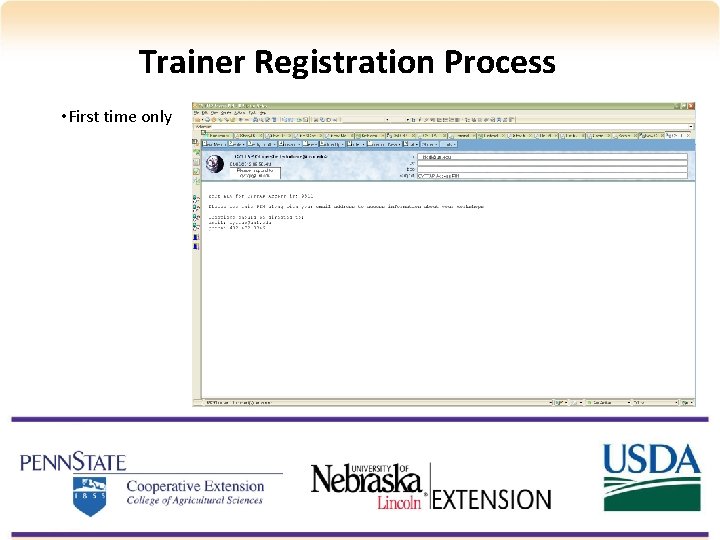 Trainer Registration Process • First time only 