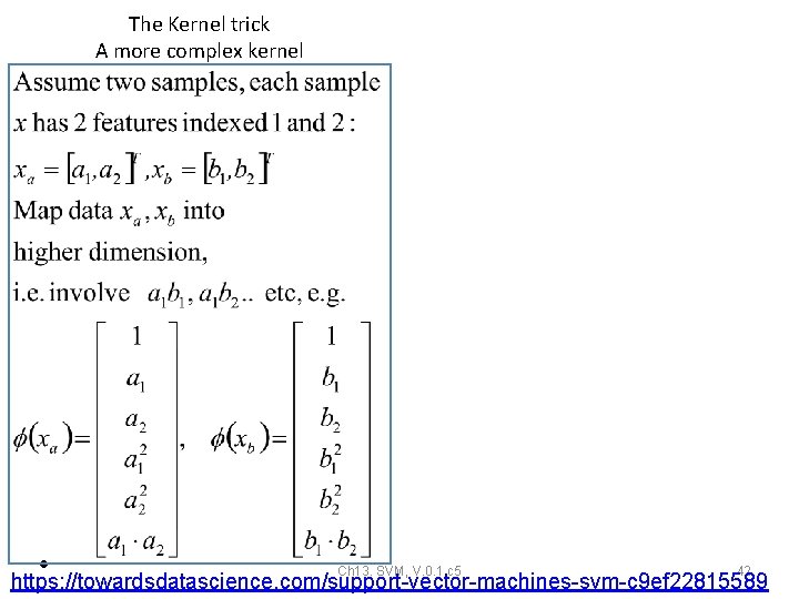The Kernel trick A more complex kernel • Ch 13. SVM, V. 0. 1. The Kernel trick A more complex kernel • Ch 13. SVM, V. 0. 1.