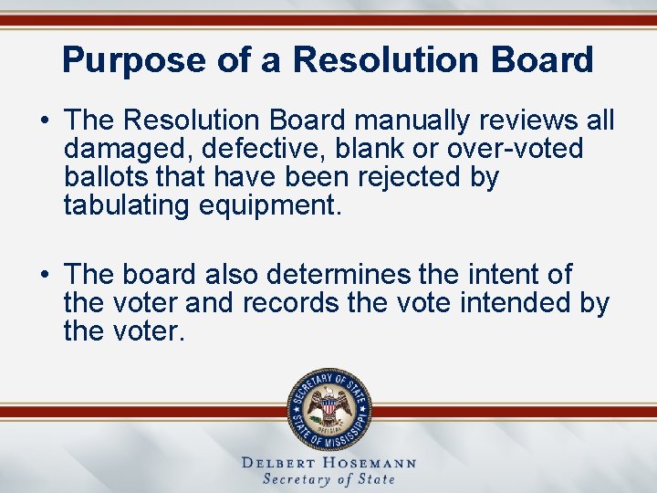 Problem Resolution Board Resolution Boards The Mississippi Secretary of States Office