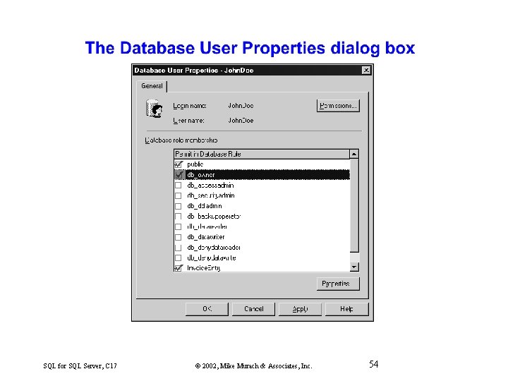 SQL for SQL Server, C 17 © 2002, Mike Murach & Associates, Inc. 54