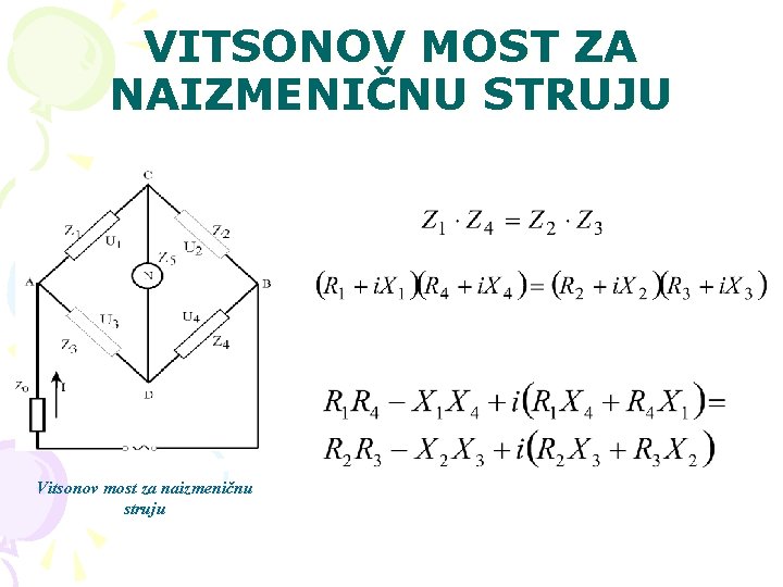 VITSONOV MOST ZA NAIZMENIČNU STRUJU Vitsonov most za naizmeničnu struju 