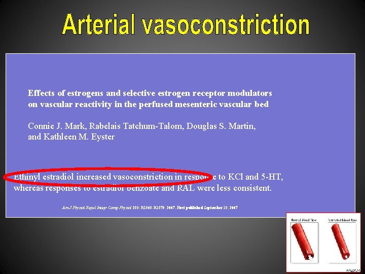 Effects of estrogens and selective estrogen receptor modulators on vascular reactivity in the perfused