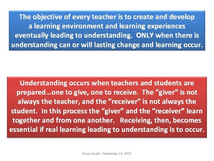 The objective of every teacher is to create and develop a learning environment and