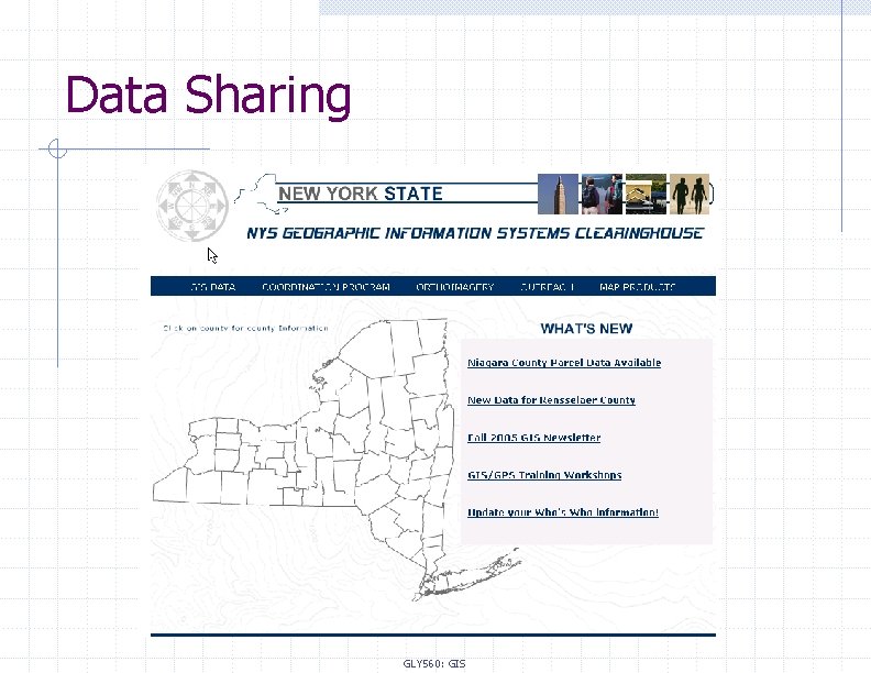 Data Sharing GLY 560: GIS 