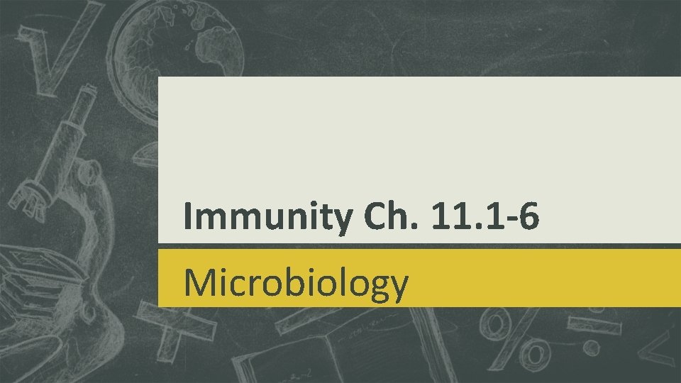 Immunity Ch. 11. 1 -6 Microbiology 