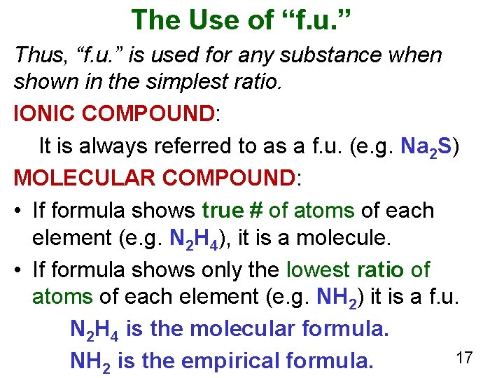 The Use of “f. u. ” Thus, “f. u. ” is used for any