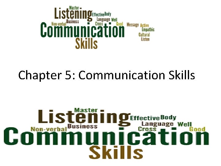 Chapter 5: Communication Skills 