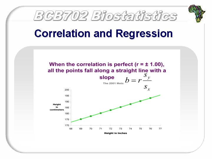 Correlation and Regression 