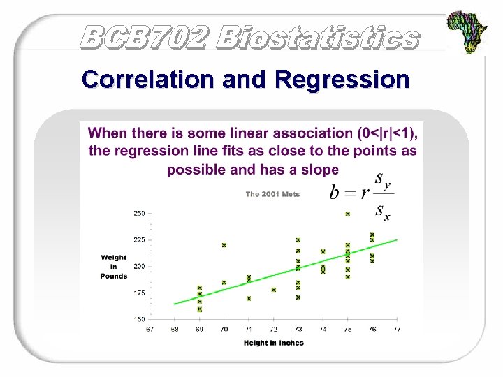 Correlation and Regression 