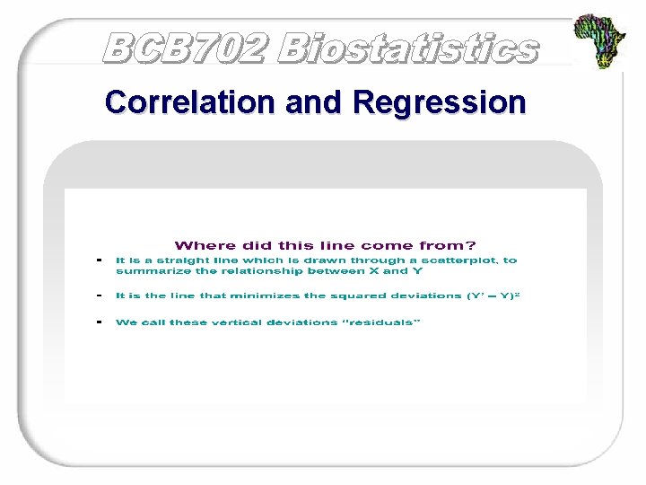 Correlation and Regression 