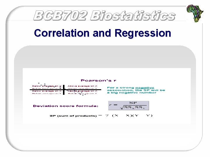 Correlation and Regression 