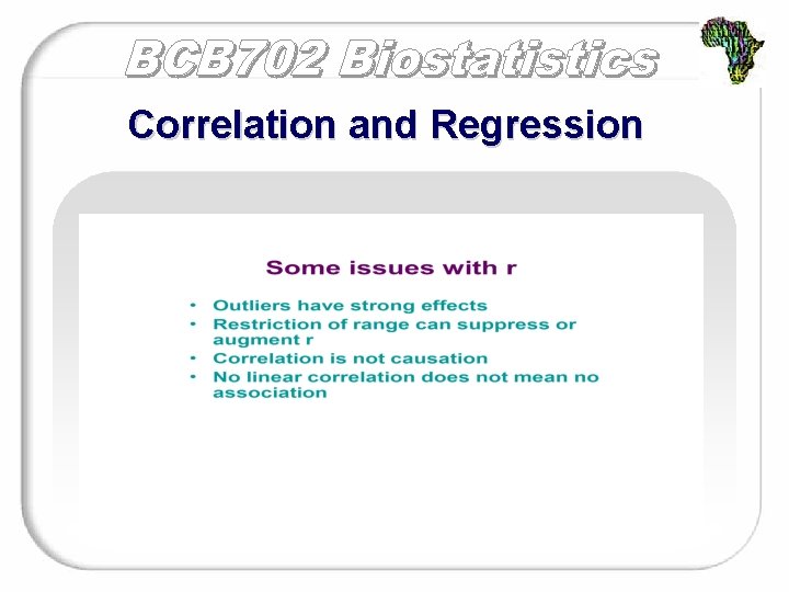 Correlation and Regression 