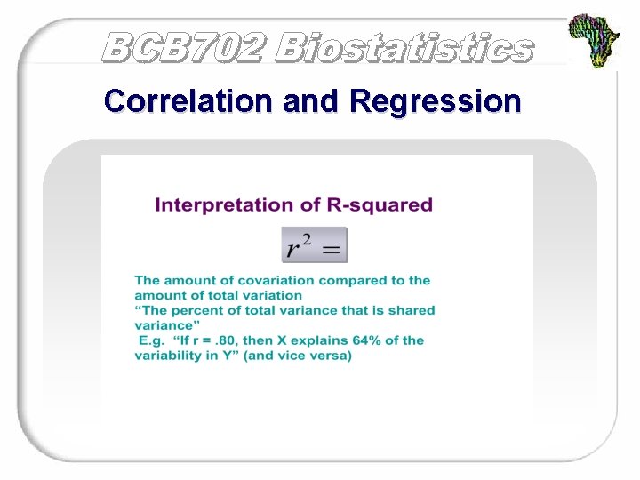 Correlation and Regression 