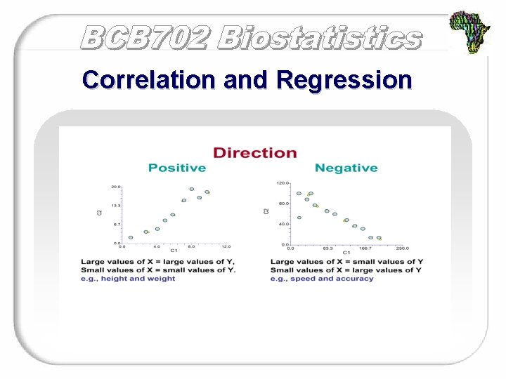 Correlation and Regression 