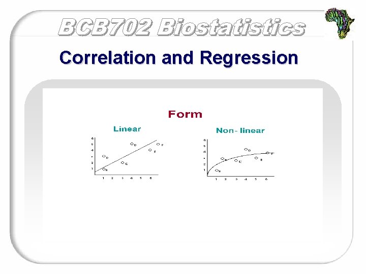 Correlation and Regression 