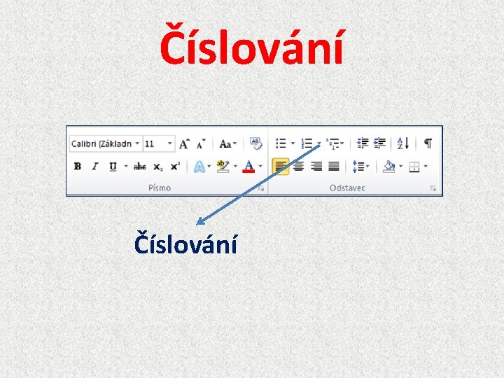 Číslování 