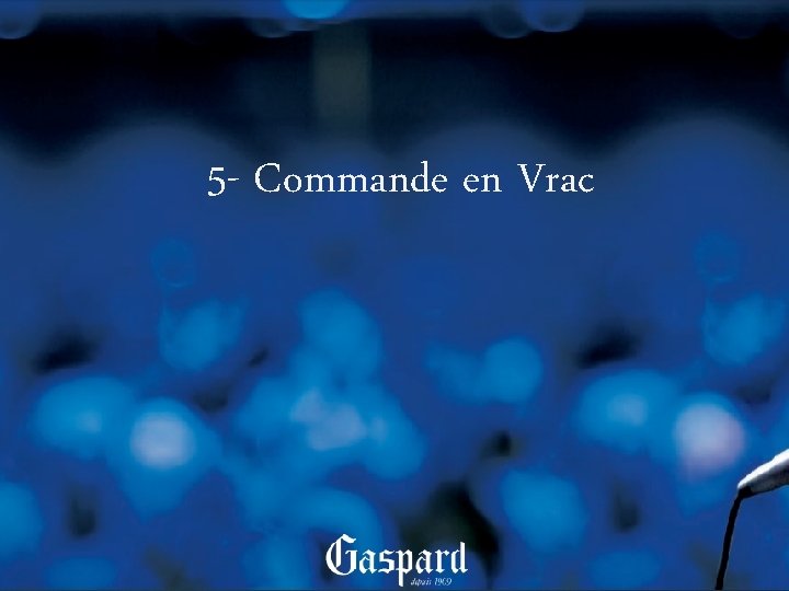 5 - Commande en Vrac 