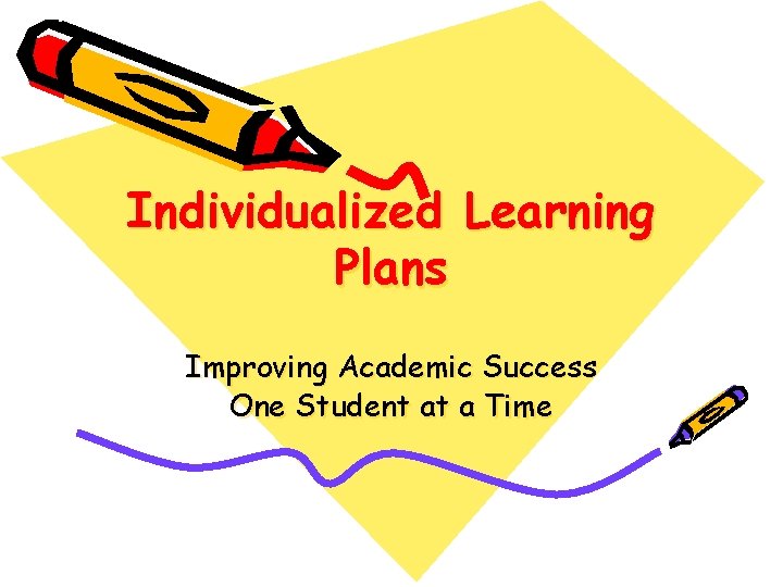 Individual Based Learning Individualized Learning Plans Improving Academic Success One Student