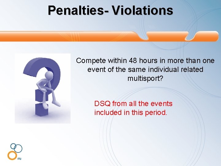 Penalties- Violations Compete within 48 hours in more than one event of the same