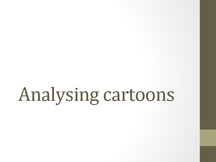 Analysing cartoons 