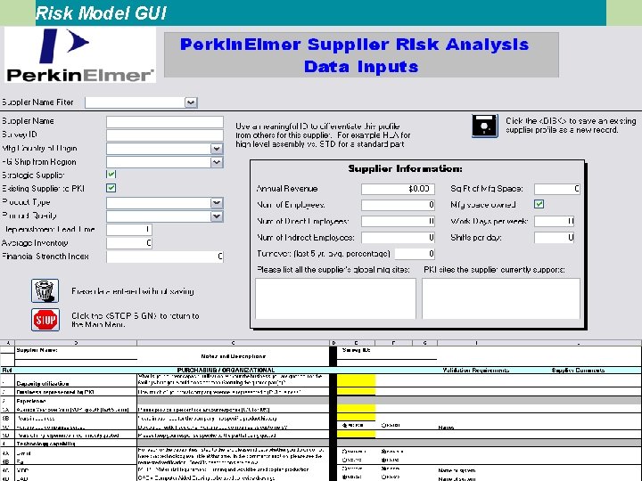 Risk Model GUI Presentation title 19 