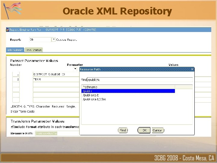 Oracle XML Repository Oracle XML Repository