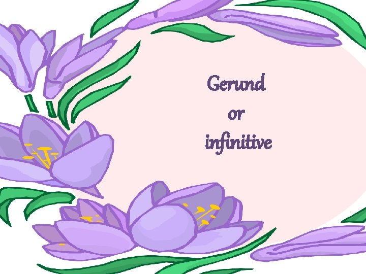 Gerund or infinitive 